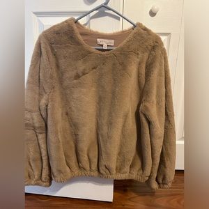 Philosophy size small. Tan faux fur sweater